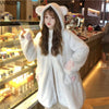 Soft Plush Cute Cat Ears Coat
