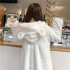 Soft Plush Cute Cat Ears Coat