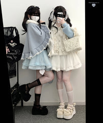 Sweet Girl Kawaii Buckle Cape Coat