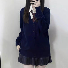 Japanese knitted sweater JK uniform cardigan