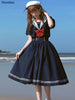 Puff Sleeve Salior Collar Dresses
