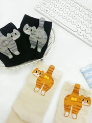 3D Cat Design Socks