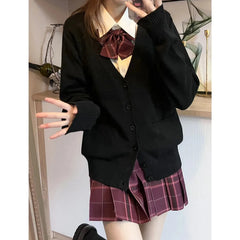 Japanese knitted sweater JK uniform cardigan
