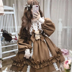 Kawaii Sleeve Bear Bow Lolita Dress