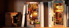 Japan DIY Booknook with Lights DIY 3D Wooden Puzzle Bookend Bookshelf Decor Gift