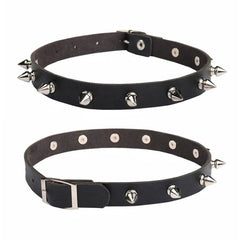Black PU Leather Choker Necklace