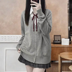 Japanese knitted sweater JK uniform cardigan