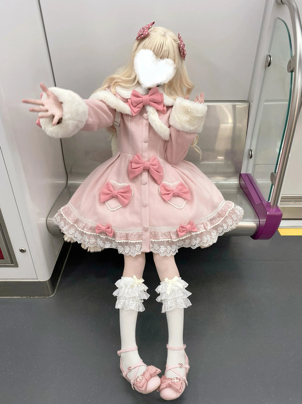 Wool Cape Long-sleeved Coat