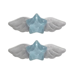 2pcs Fashion Pentagram Star Wings Hairpins