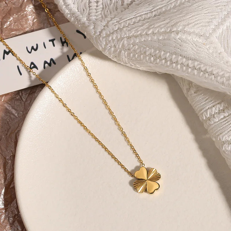 Luxury Classic Four Leaf Heart Flower Necklace Jewelry