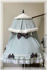 Wool Cape Long-sleeved Coat