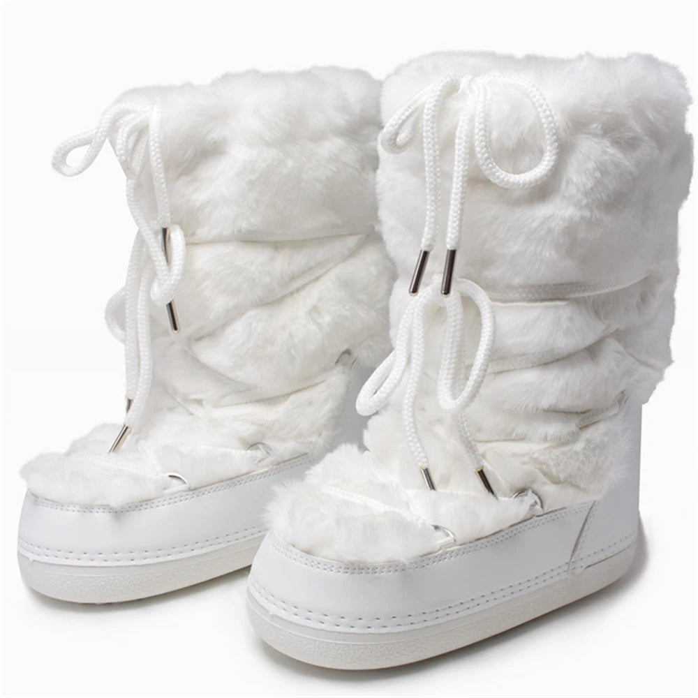 Fluffy Furry Fuzzy Faux Fur Winter Boots