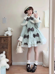 Wool Cape Long-sleeved Coat