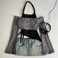 Aesthetic Gothic Long Sleeve Tees Tops