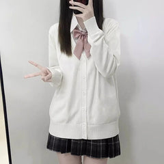 Japanese knitted sweater JK uniform cardigan