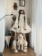 Wool Cape Long-sleeved Coat