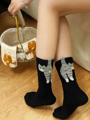 3D Cat Design Socks