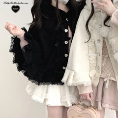 Sweet Girl Kawaii Buckle Cape Coat