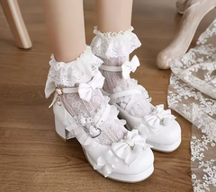 Cross Strap High Heels Tea Party Princess Lolita Shoes