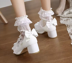 Cross Strap High Heels Tea Party Princess Lolita Shoes