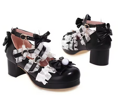 Cross Strap High Heels Tea Party Princess Lolita Shoes