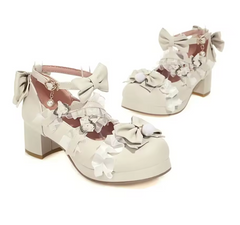 Cross Strap High Heels Tea Party Princess Lolita Shoes