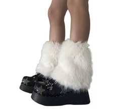 15cm Thicken Faux Furs Plush Leg Warmers