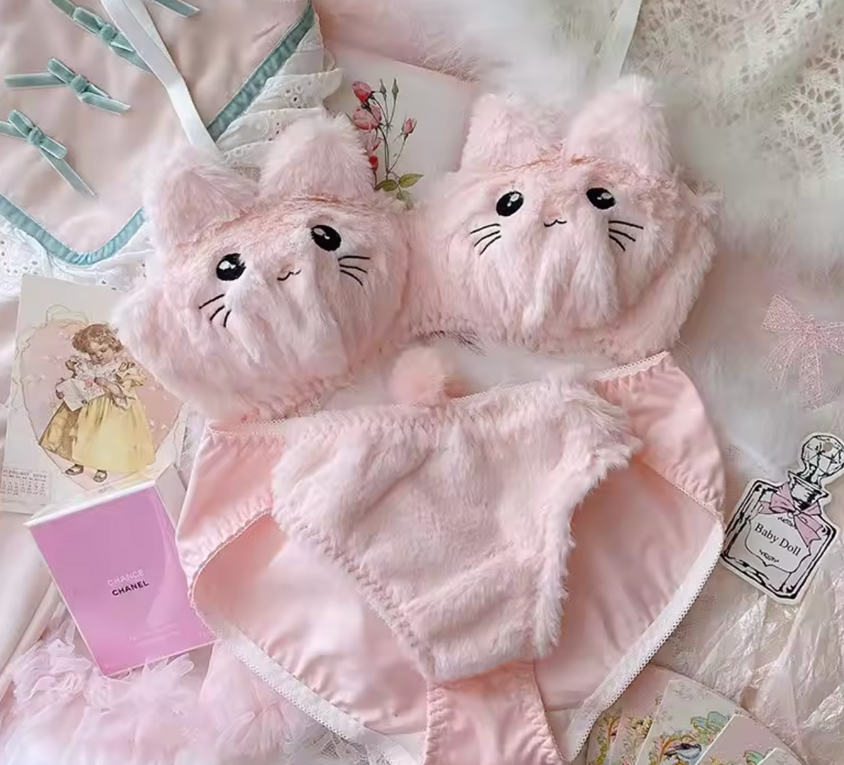 Plush Sexy Wireless Bra Set