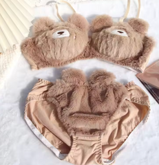Plush Sexy Wireless Bra Set