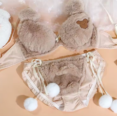 Plush Sexy Wireless Bra Set