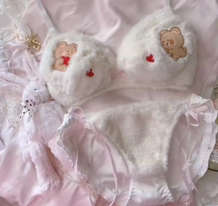 Plush Sexy Wireless Bra Set