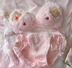 Plush Sexy Wireless Bra Set