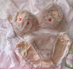 Plush Sexy Wireless Bra Set