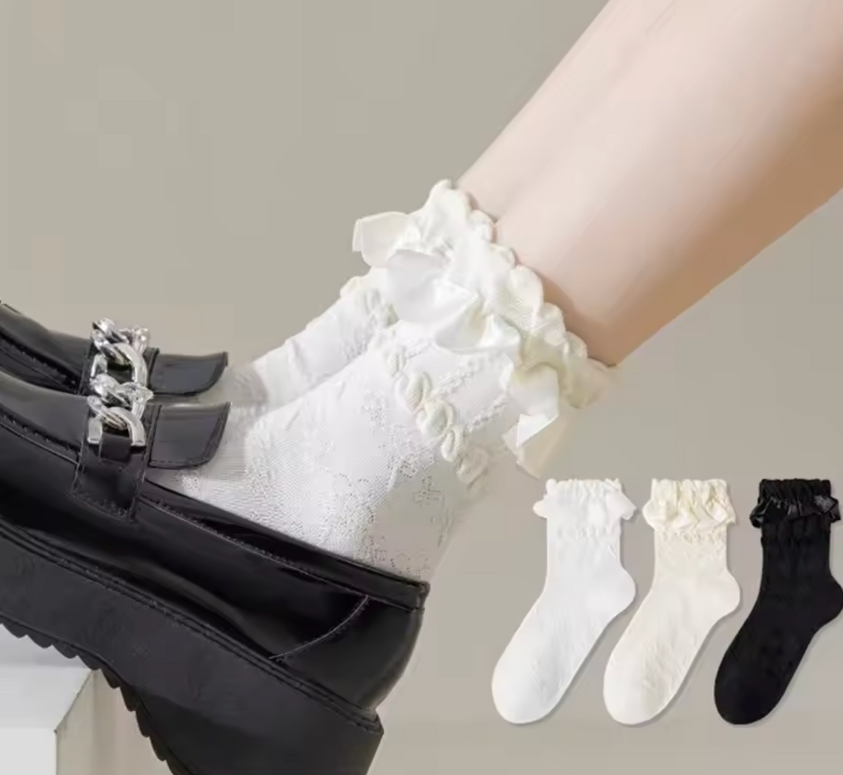 3 Pairs Woman Cute Socks