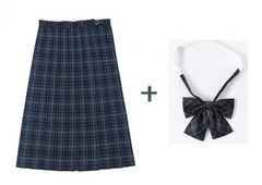 Dark Green Plaid Pleated Skirt