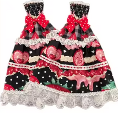 Strawberry Print Sweet Lolita Op Jsk Dress