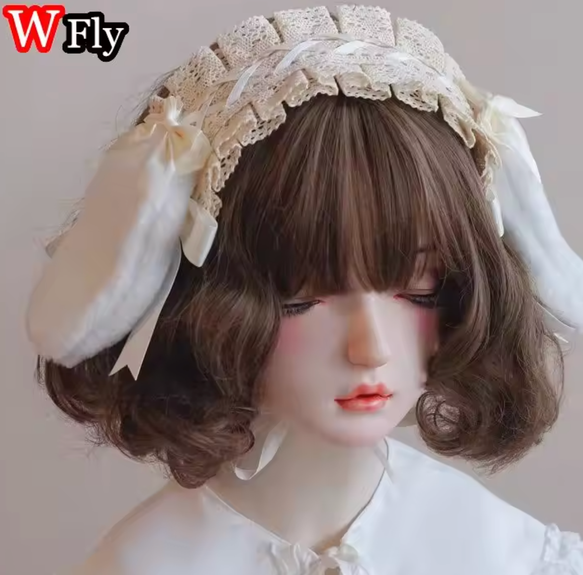 Bunny ears satin bow Hair Accessories