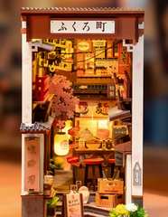 Japan DIY Booknook with Lights DIY 3D Wooden Puzzle Bookend Bookshelf Decor Gift