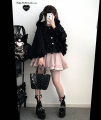 Sweet Girl Kawaii Buckle Cape Coat