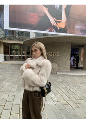 Luxury Brand Autumn Winter Fur Coat